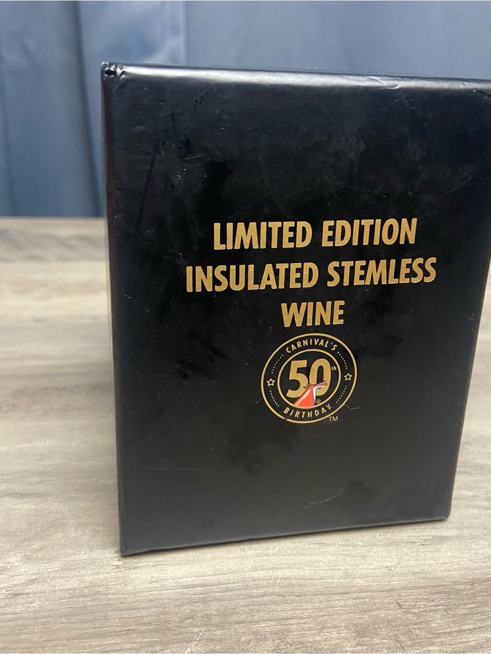 New In Box Carnival Cruise Line 50th Sailabration‎ Insulated Stemless Wine Glass